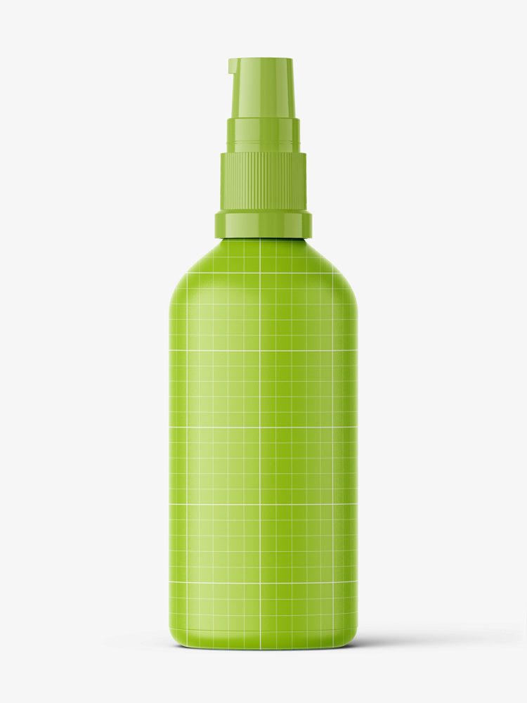 Transparent pump bottle mockup / 100 ml