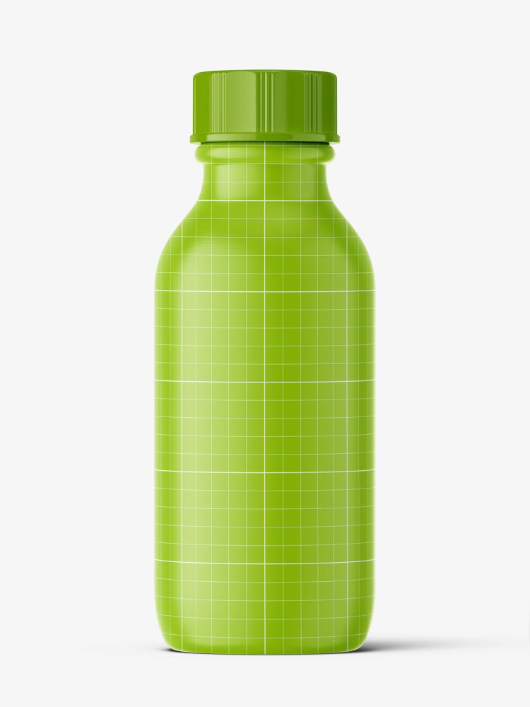 Transparent winchester bottle mockup / 30ml