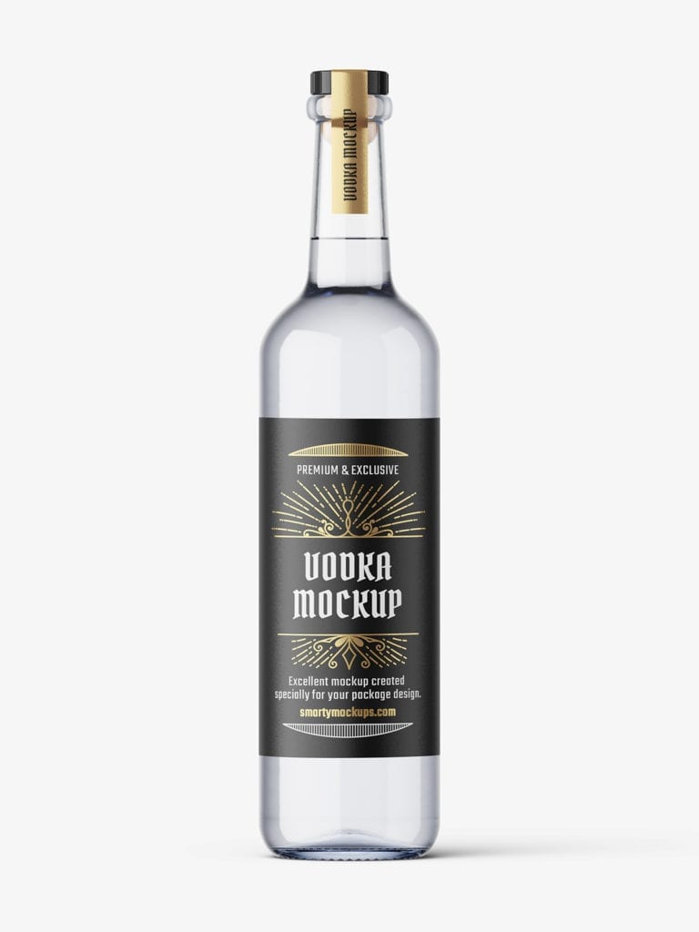 Vodka bottle mockup - Smarty Mockups