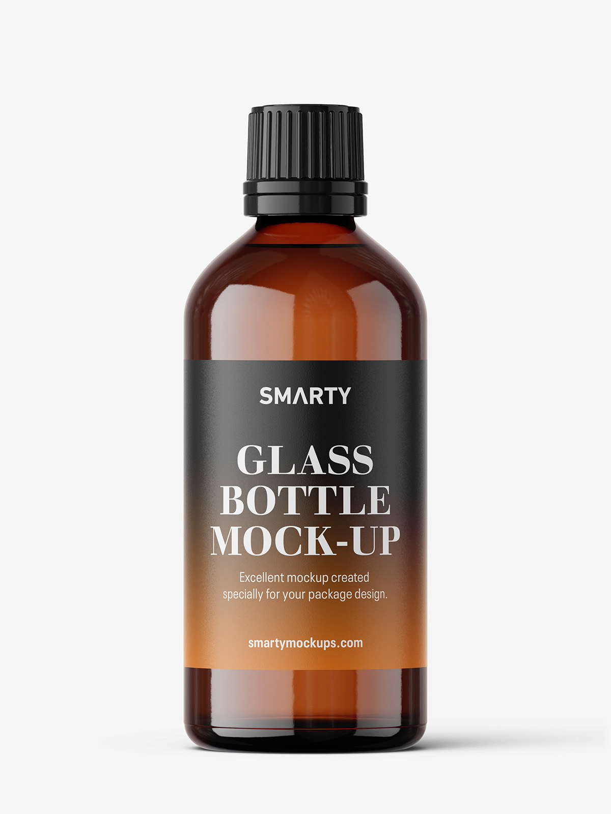 Amber bottle mockup / 100 ml - Smarty Mockups