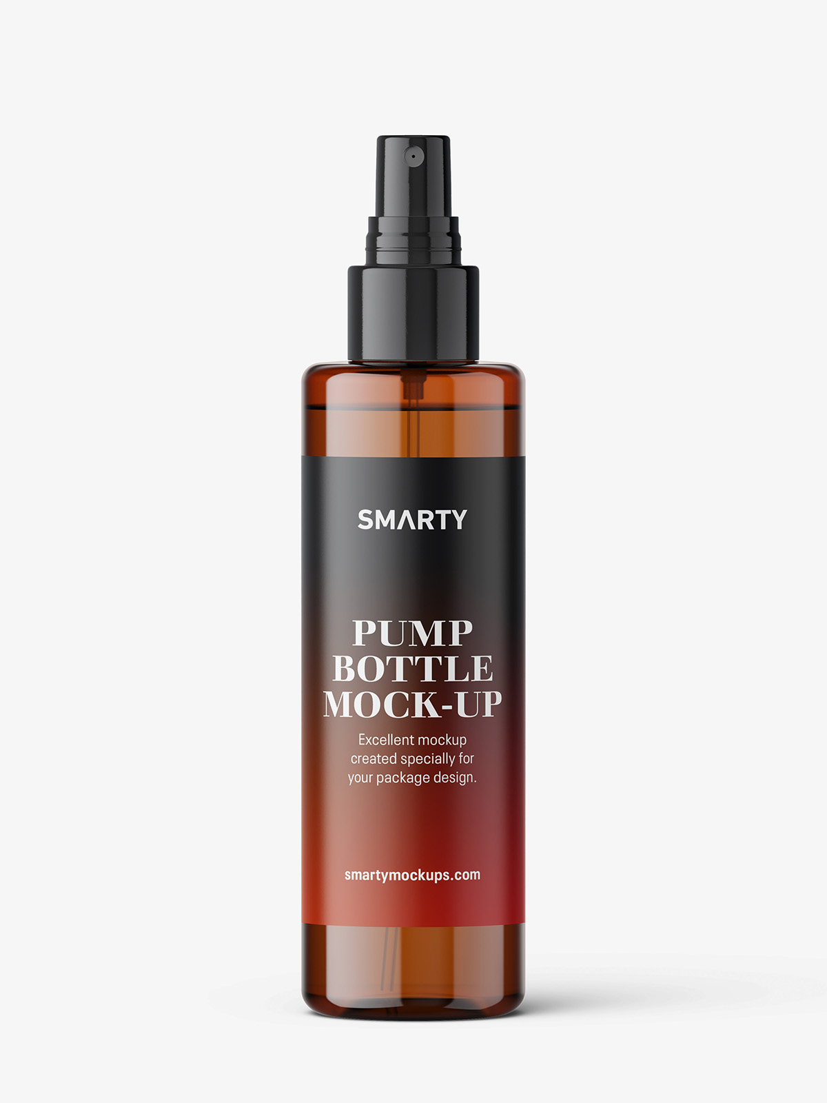 Amber spray bottle mockup - Smarty Mockups