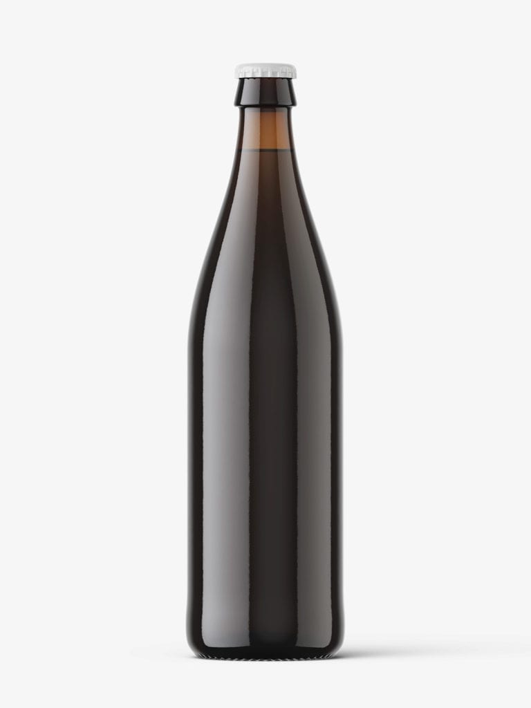 Dark beer bottle mockup Smarty Mockups