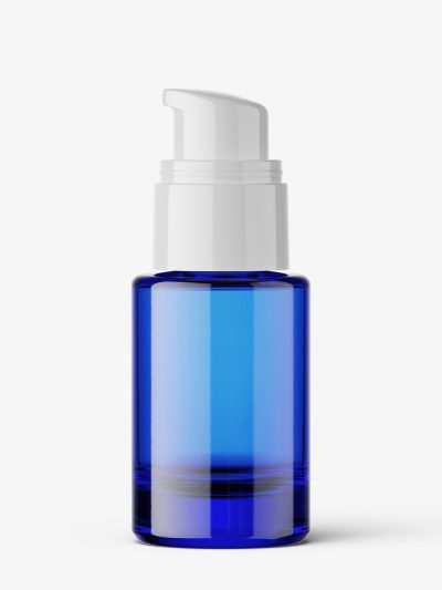 Blue airless bottle mockup