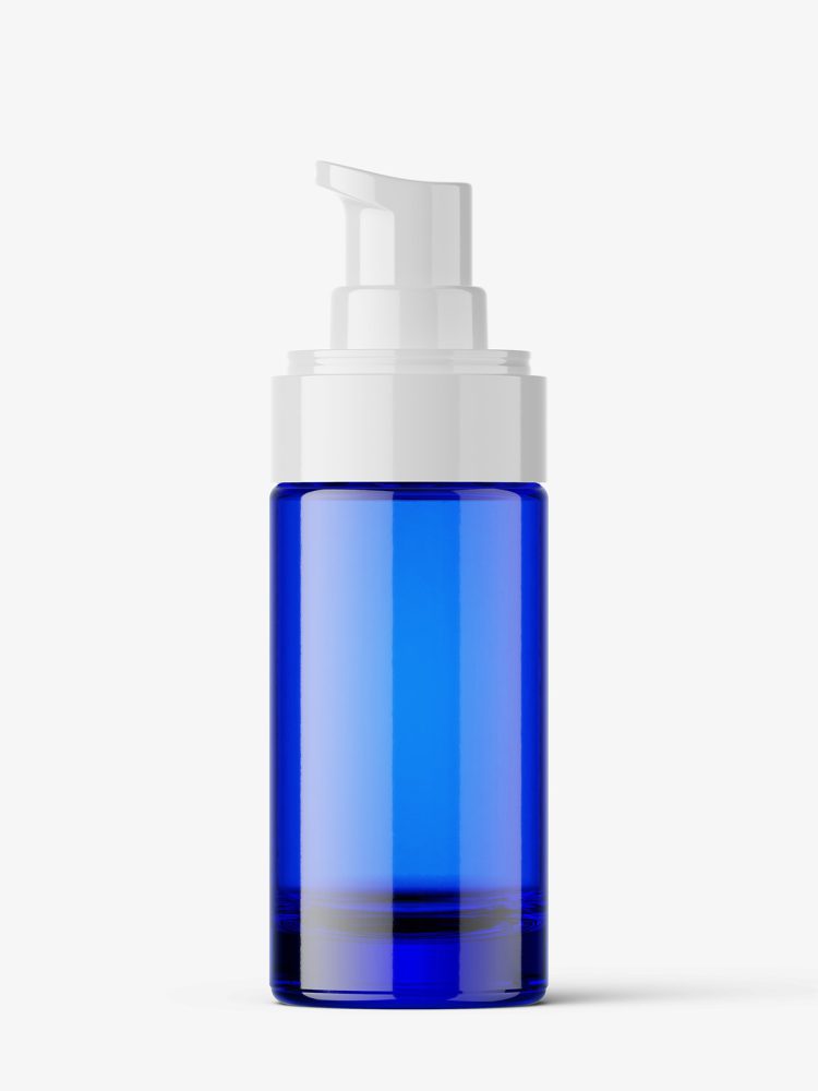 Blue airless bottle mockup