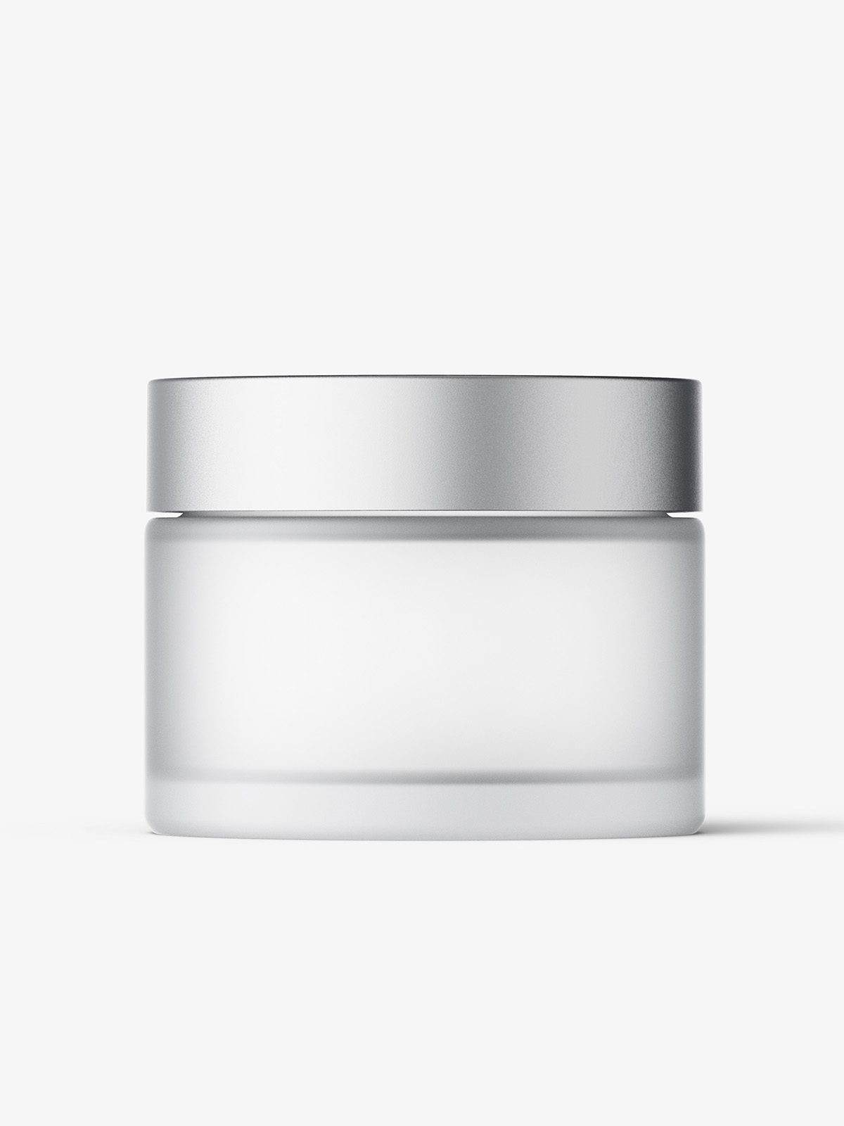 Download Frosted Cosmetic Jar With Metallic Cap Mockup Smarty Mockups