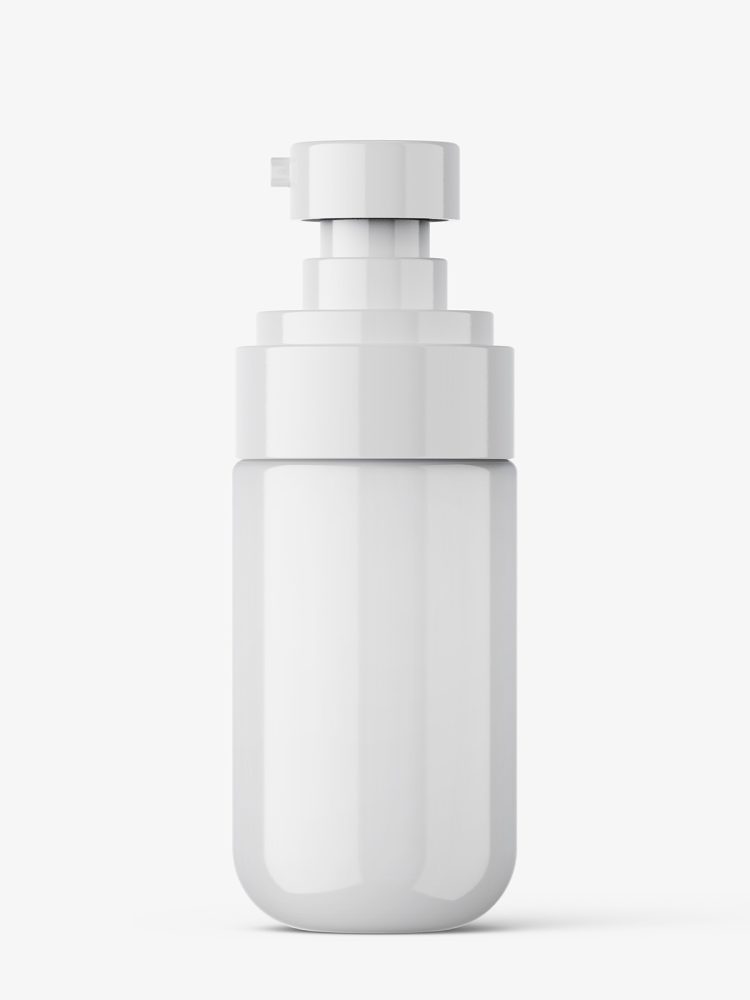 Opaque pump bottle mockup / 30 ml