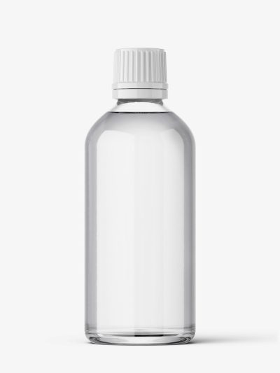 Transparent bottle mockup / 100 ml