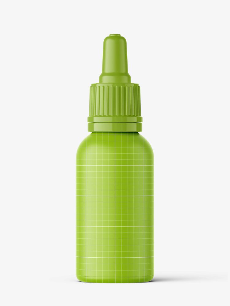 Transparent dropper bottle mockup / 30 ml