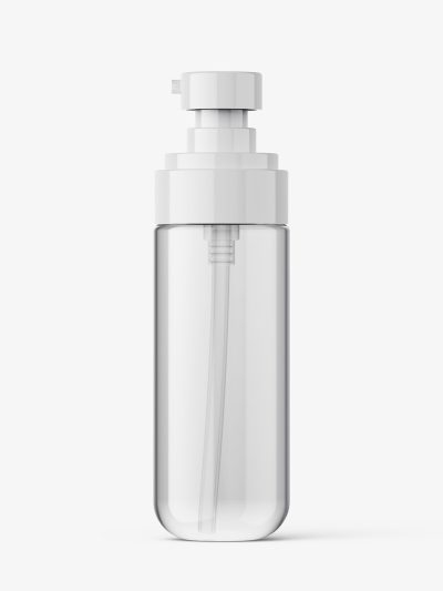 Transparent pump bottle mockup / 60 ml
