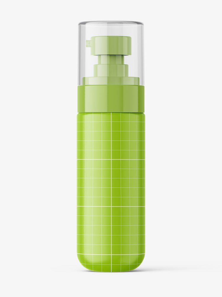 Transparent pump bottle mockup / 60 ml