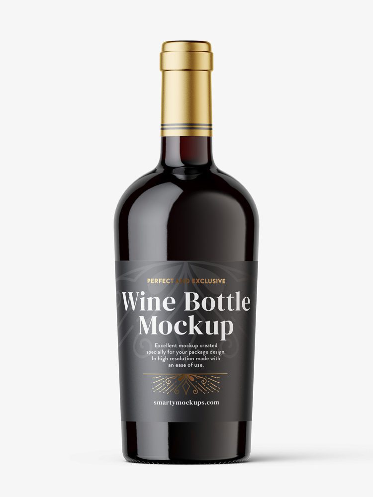 Wine bottle mockup
