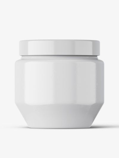 Cosmetic glass jar mockup