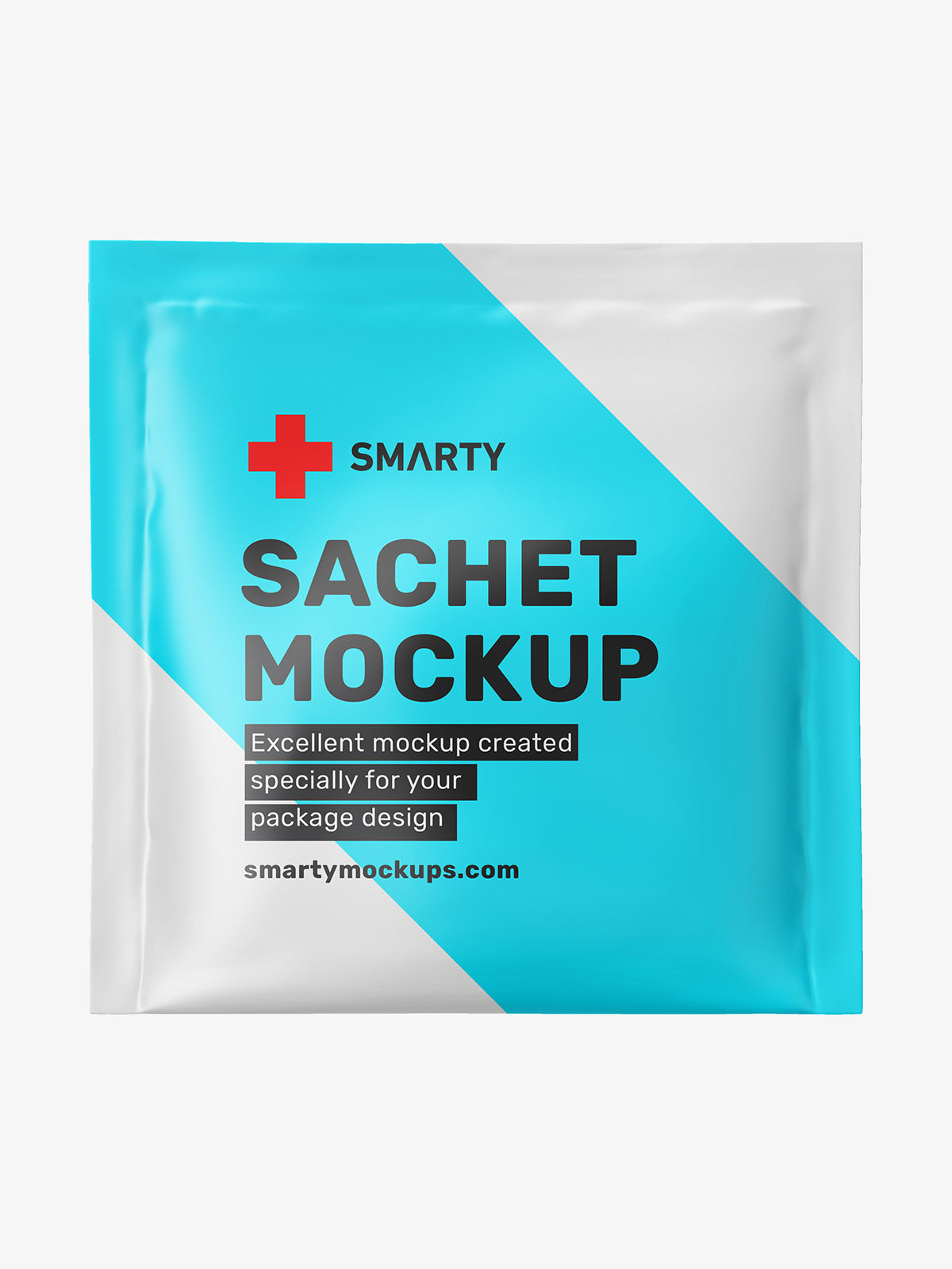 Download Square sachet mockup / matt - Smarty Mockups