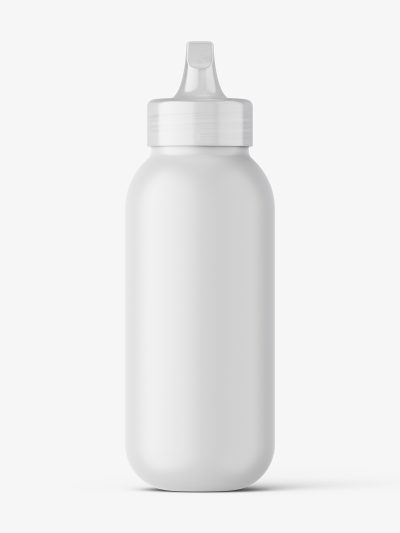 Matt bottle with spout cap mockup