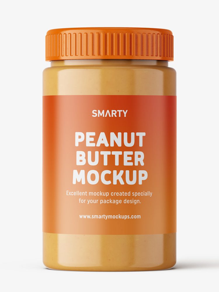 Peanut butter jar mockup