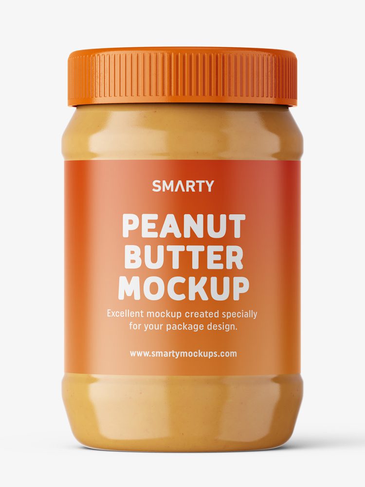Peanut butter jar mockup