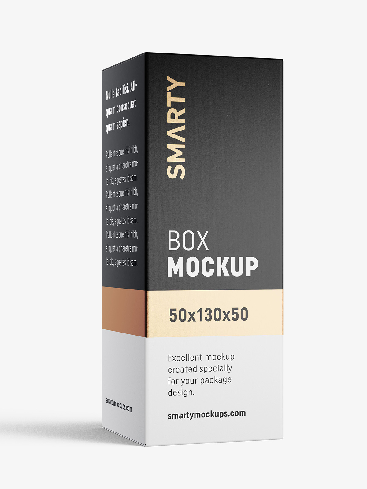 Download Box mockup / 50x130x50 mm / white - metallic - kraft ...