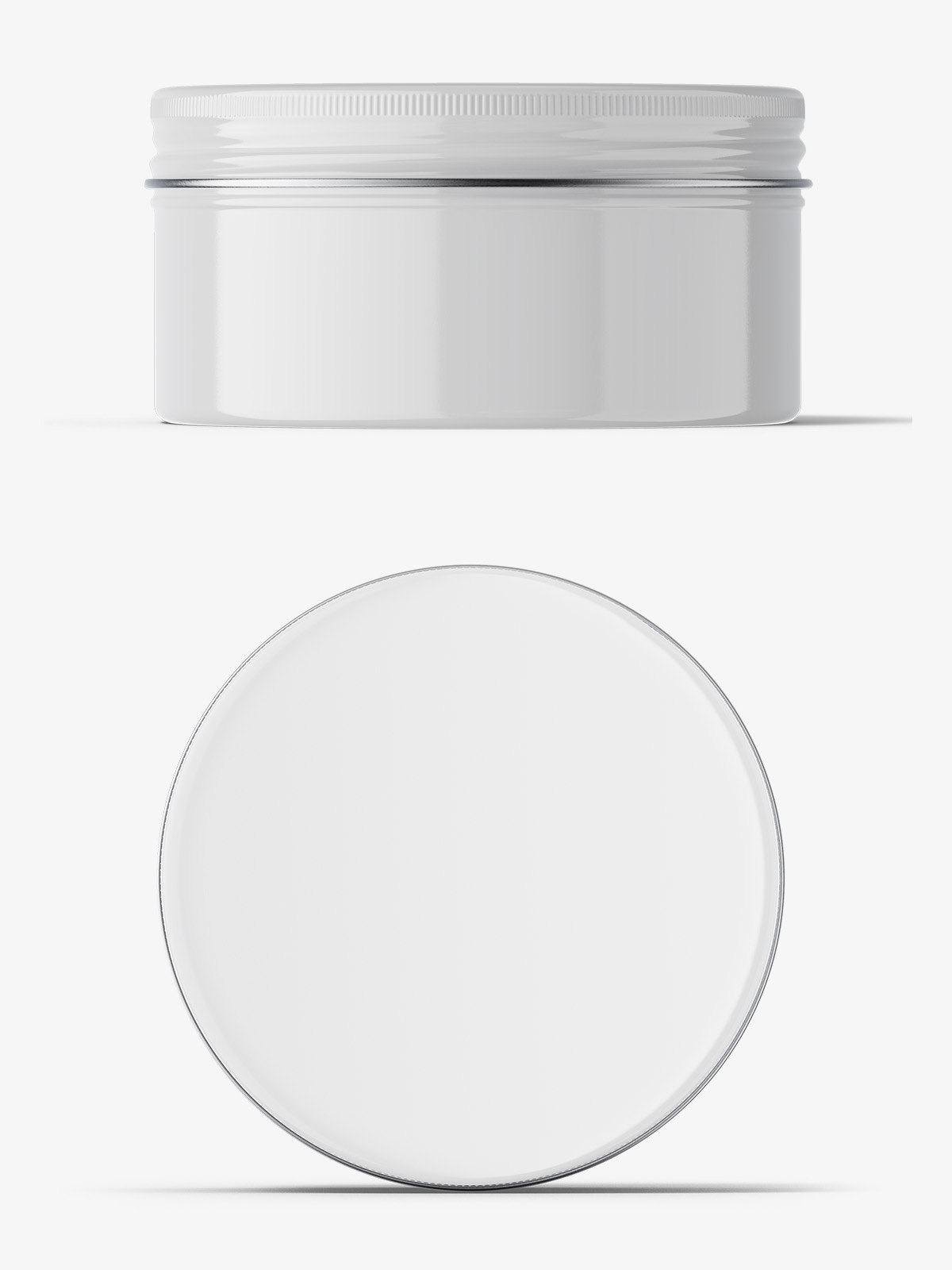 Download Glossy Tin Cream Jar Mockup Top And Front View Smarty Mockups