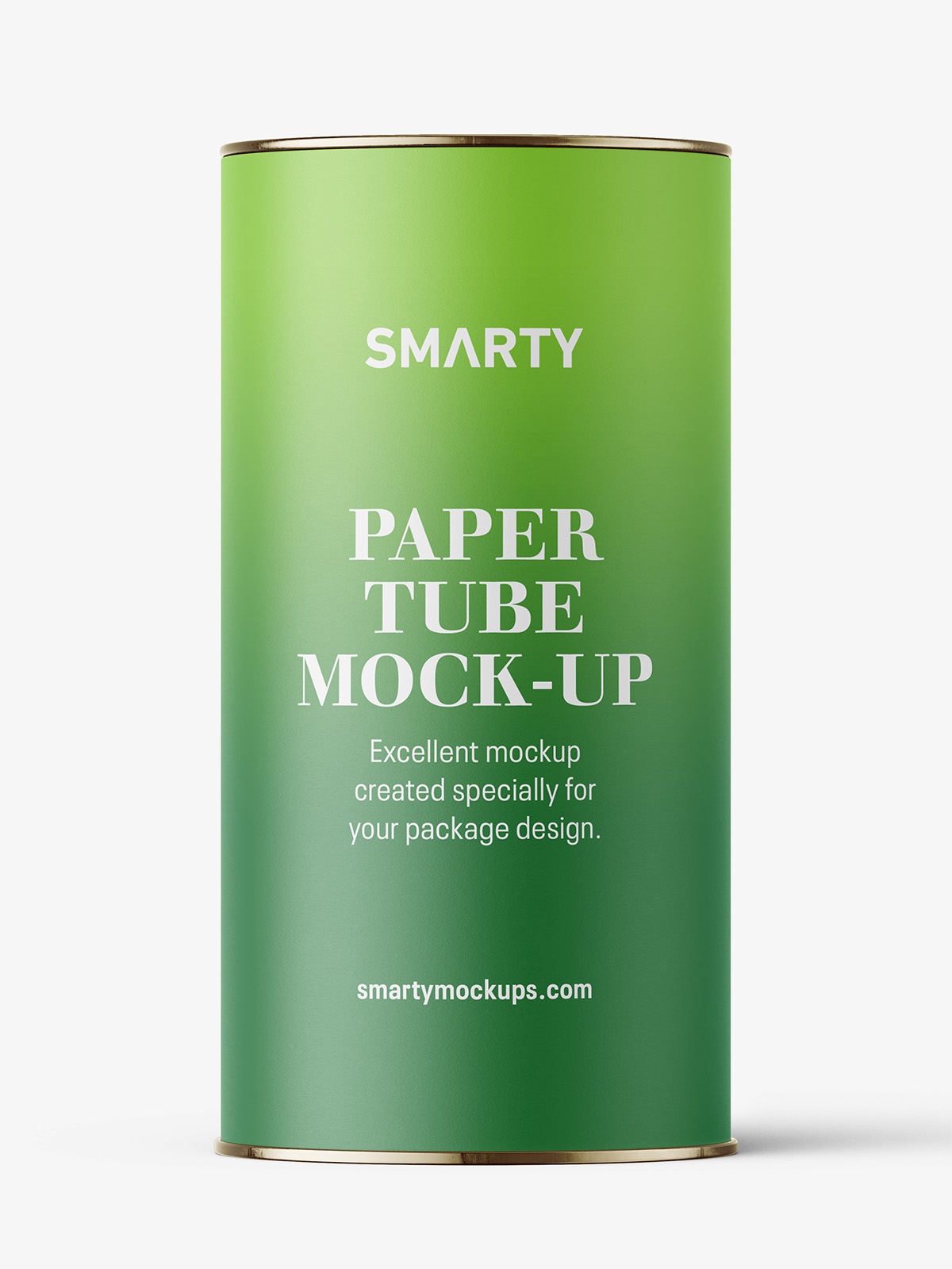 Download Paper tube with metallic lids mockup - Smarty Mockups