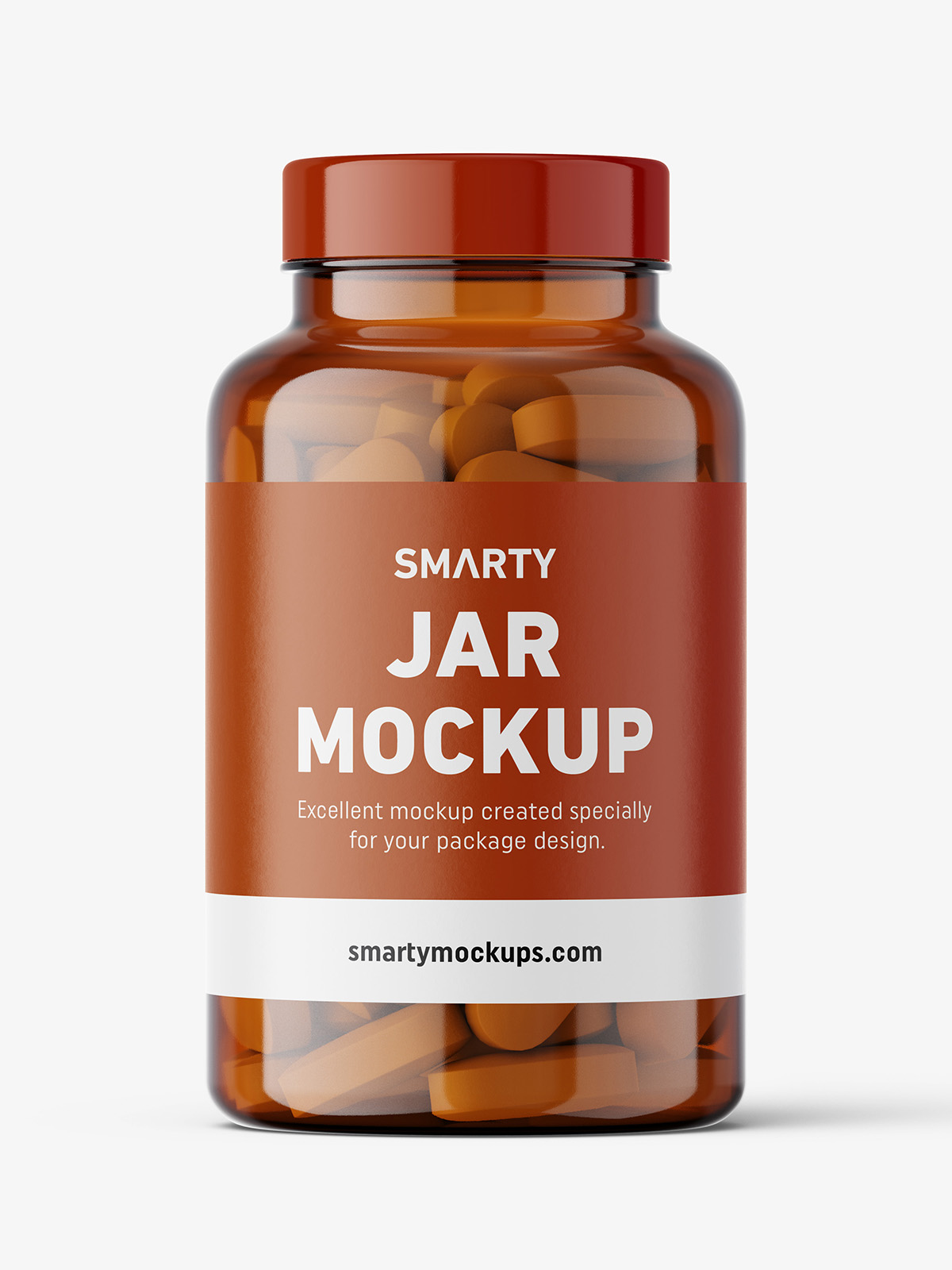 Download Jar With Pills Mockup Amber Smarty Mockups