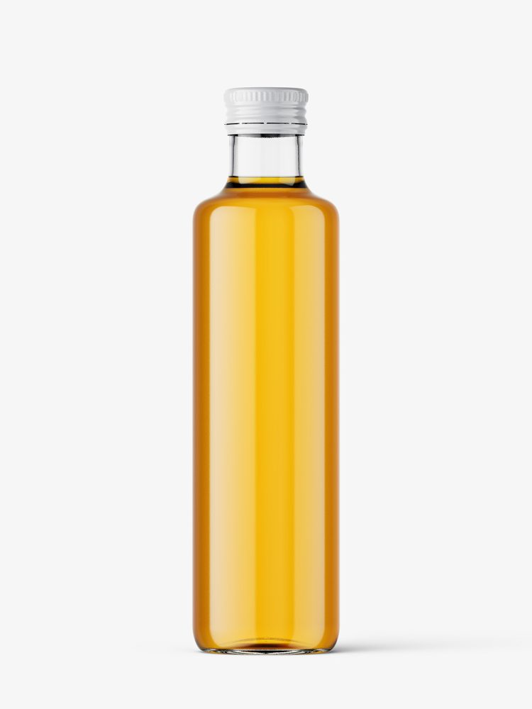 Apple juice bottle mockup