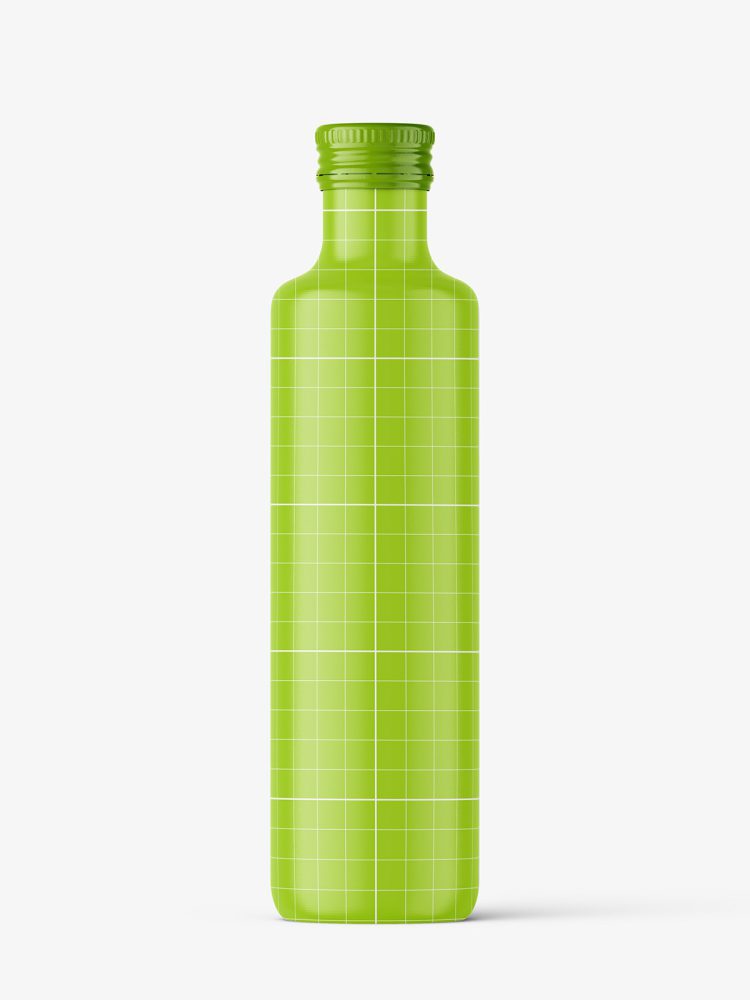 Clear juice bottle mockup