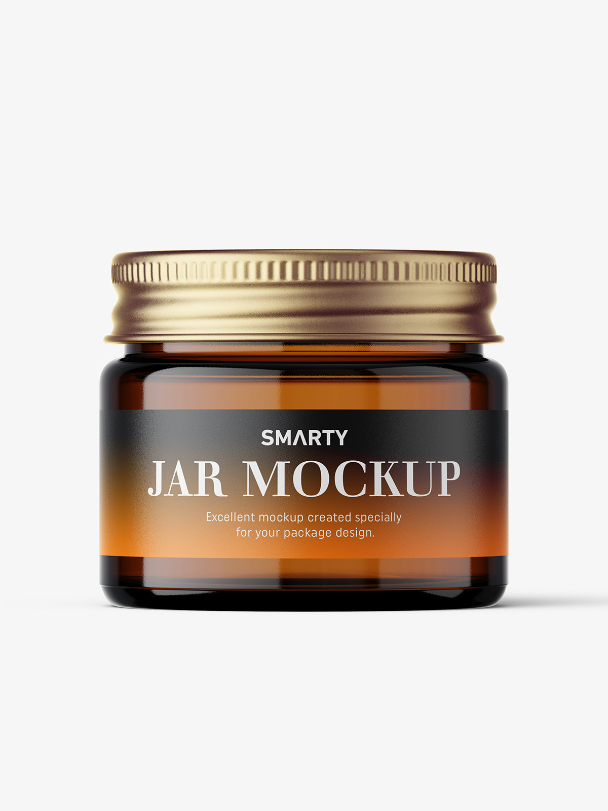 Download Cosmetic jar mockup with silver cap / 15ml / amber ...