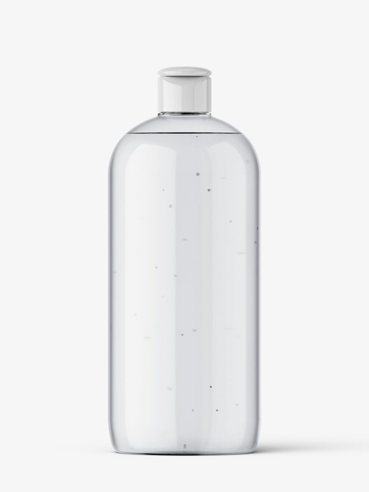Clear bottle mockup with flip top mockup