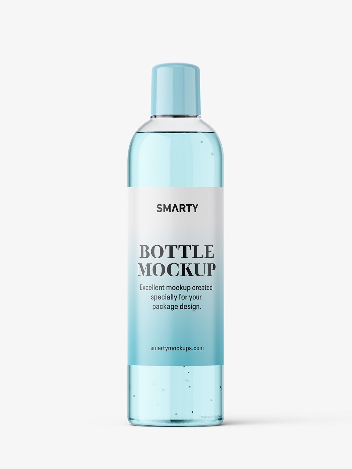 Download Clear bottle mockup with rounded screwcap mockup - Smarty Mockups