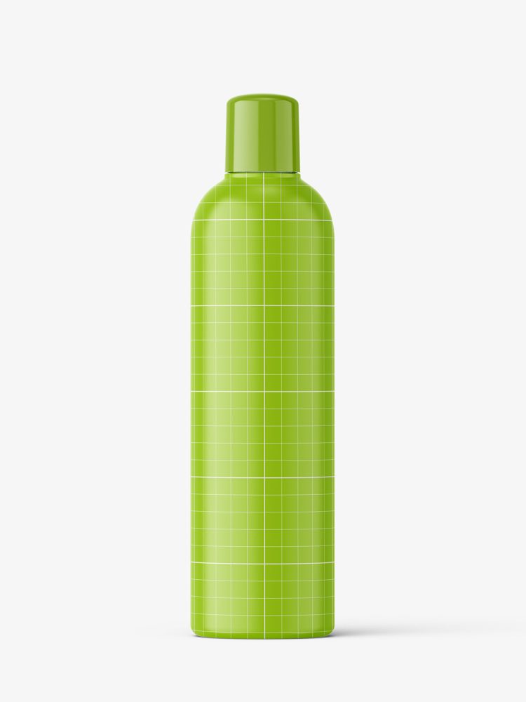Clear bottle mockup with rounded screwcap mockup