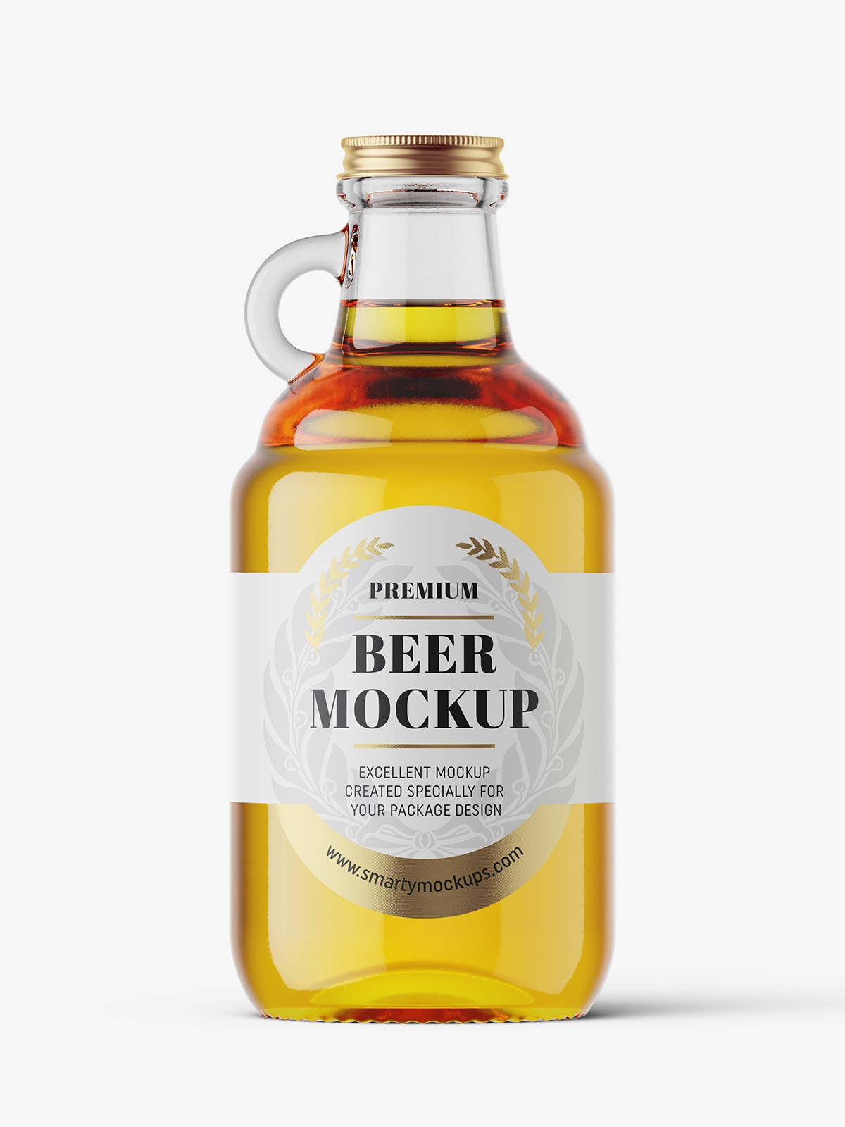 Download Clear Farmhouse Growler Bottle Mockup Smarty Mockups