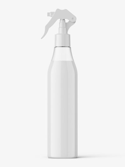 Cream bottle mockup with trigger spray mockup