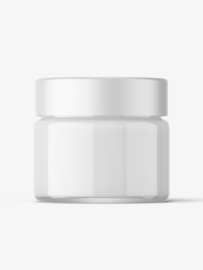 Cosmetic jar mockup with cap / 15ml / cream