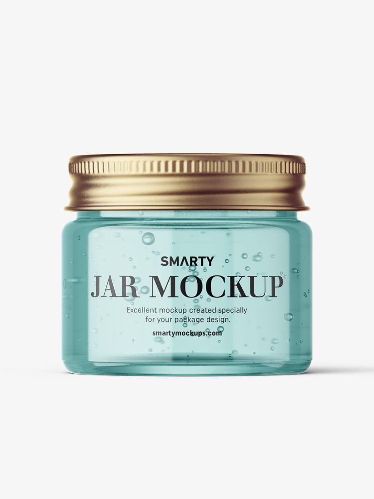 Cosmetic jar mockup with silver cap / 15ml / gel