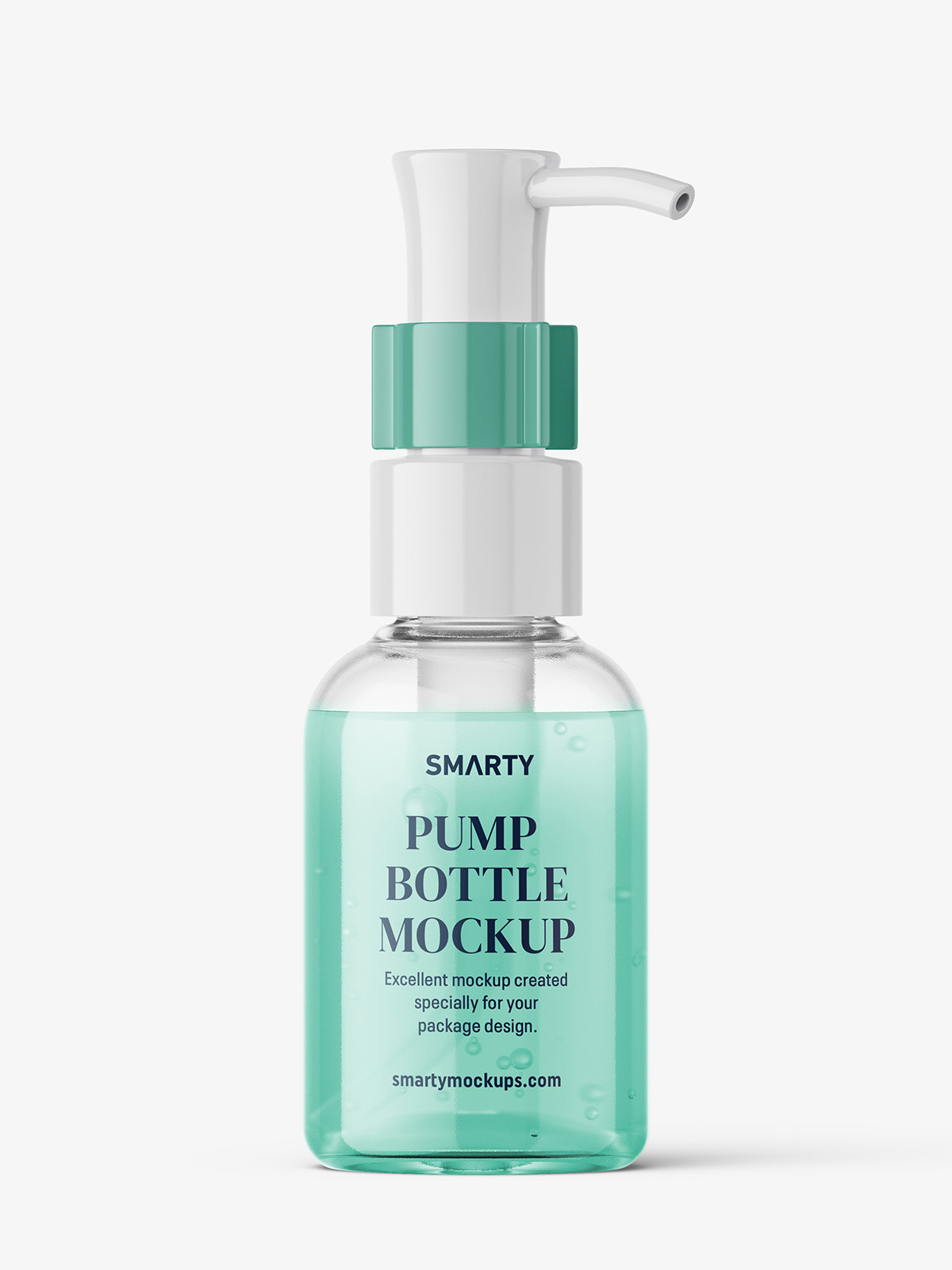 Download Small gel bottle with dispenser mockup - Smarty Mockups
