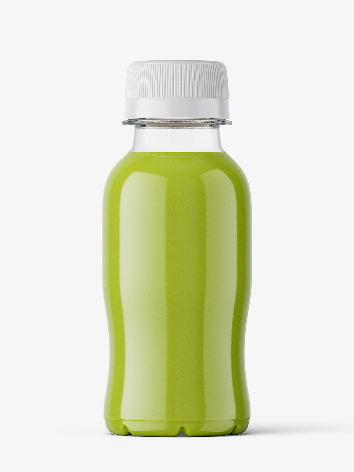 Small green juice bottle mockup - Smarty Mockups