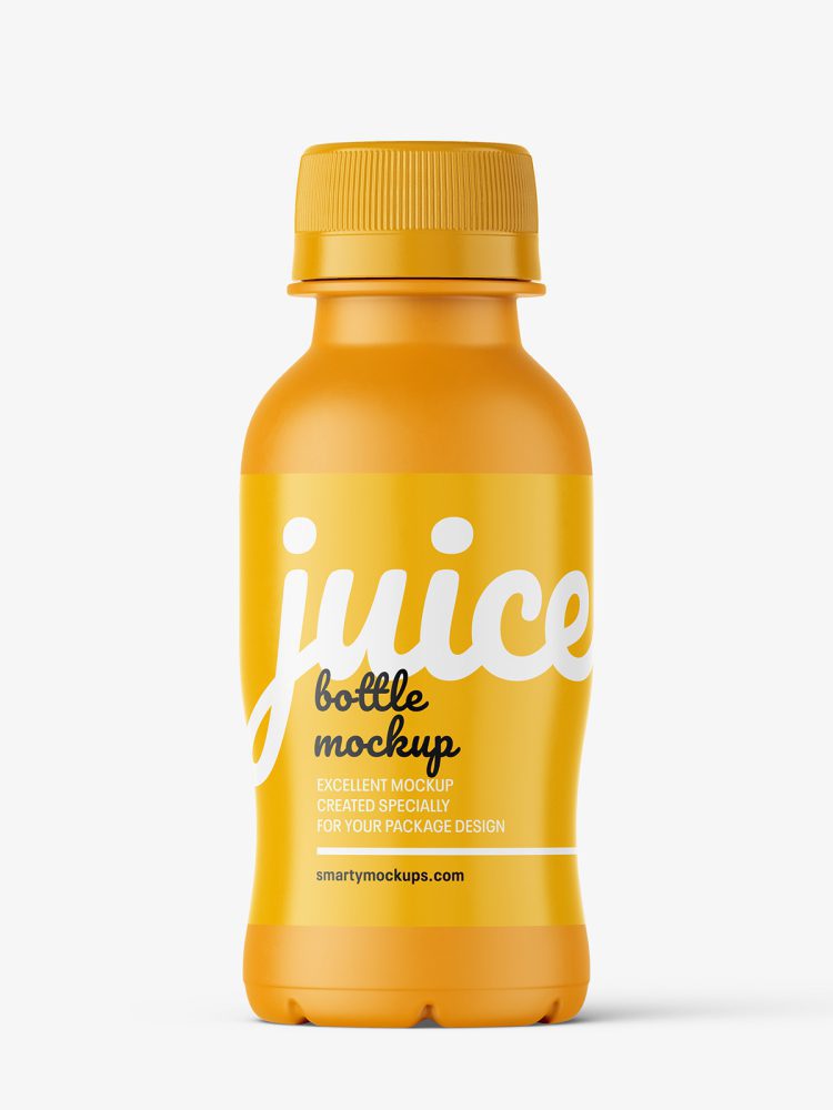 Matt juice bottle mockup