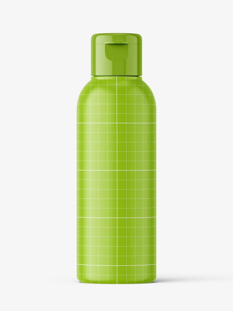 Small blue bottle with flip top mockup