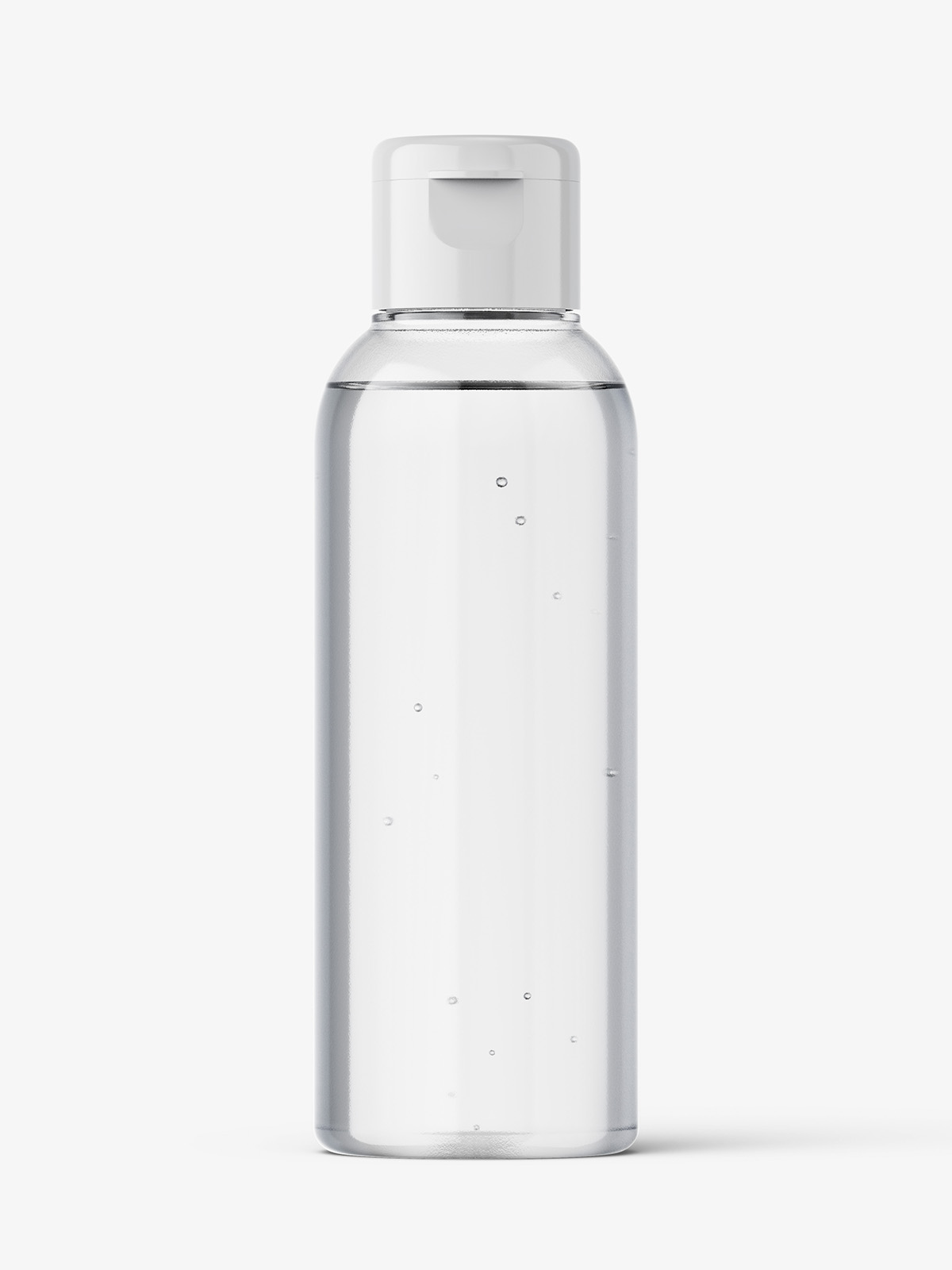 Download Small Clear Bottle With Flip Top Mockup Smarty Mockups