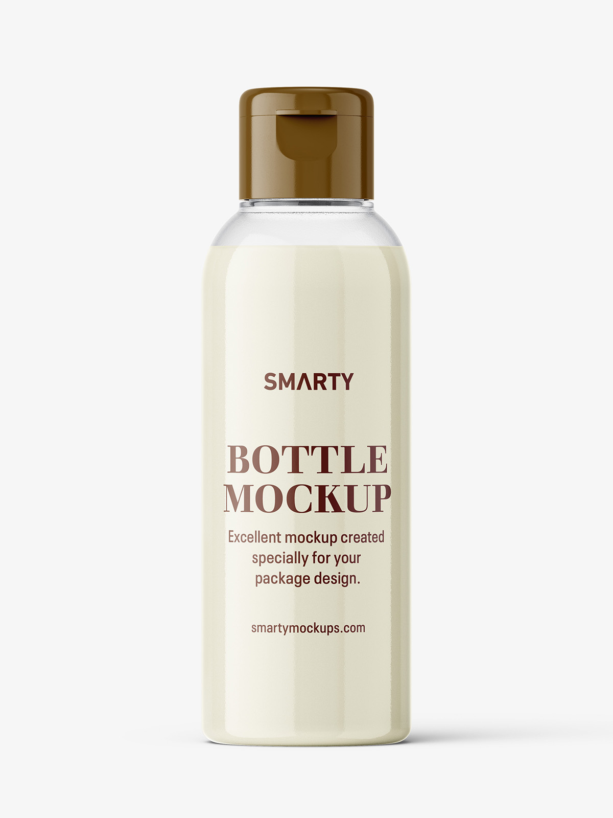 Small cream bottle with flip top mockup - Smarty Mockups