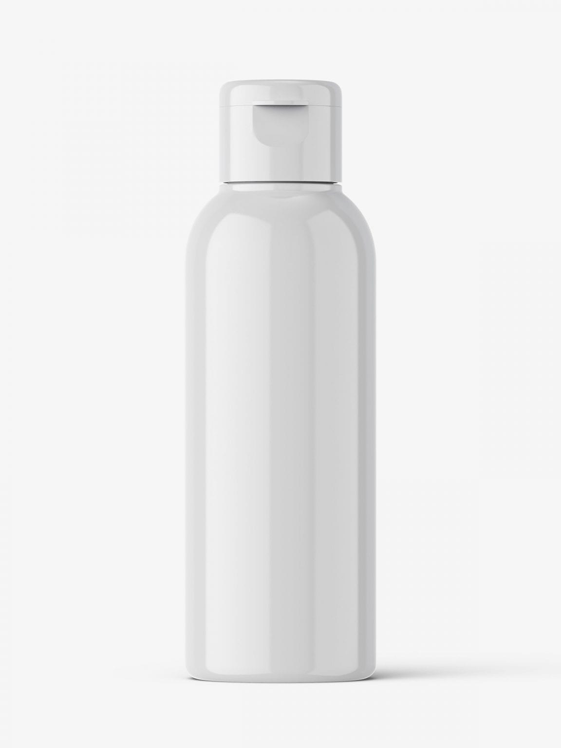 Small glossy bottle with flip top mockup - Smarty Mockups