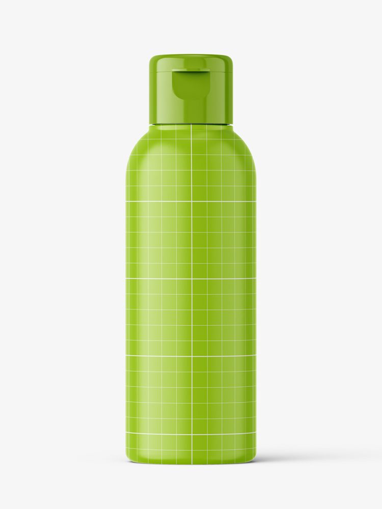 Small green bottle with flip top mockup