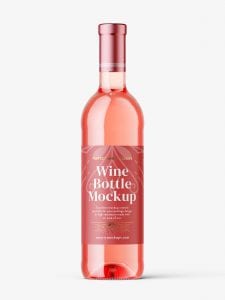 Download Rose wine bottle mockup - Smarty Mockups