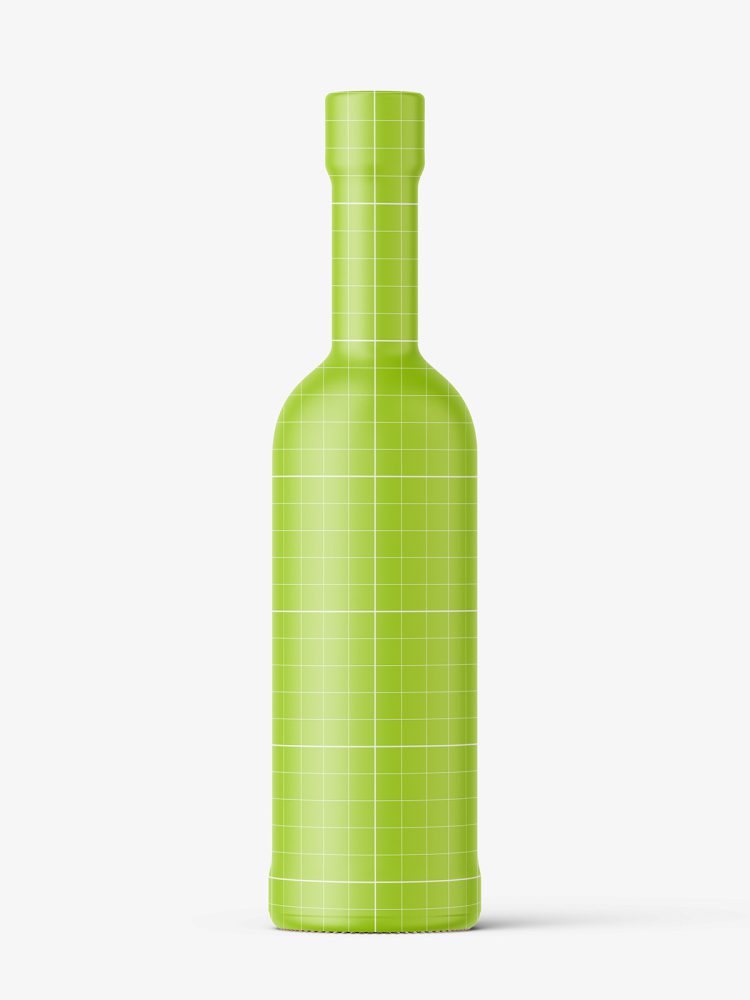 Small red wine bottle mockup