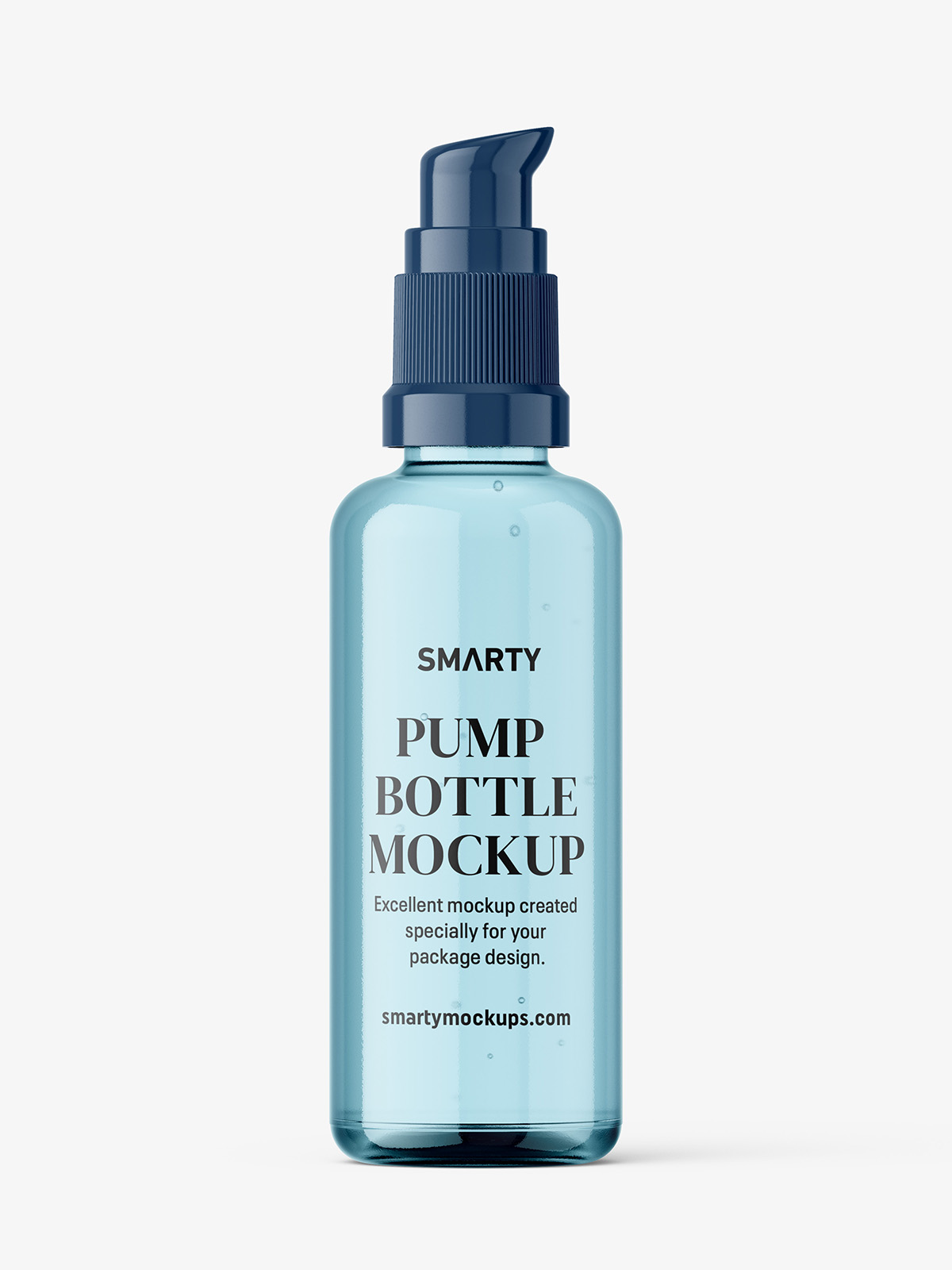 Airless pump bottle mockup / clear - Smarty Mockups