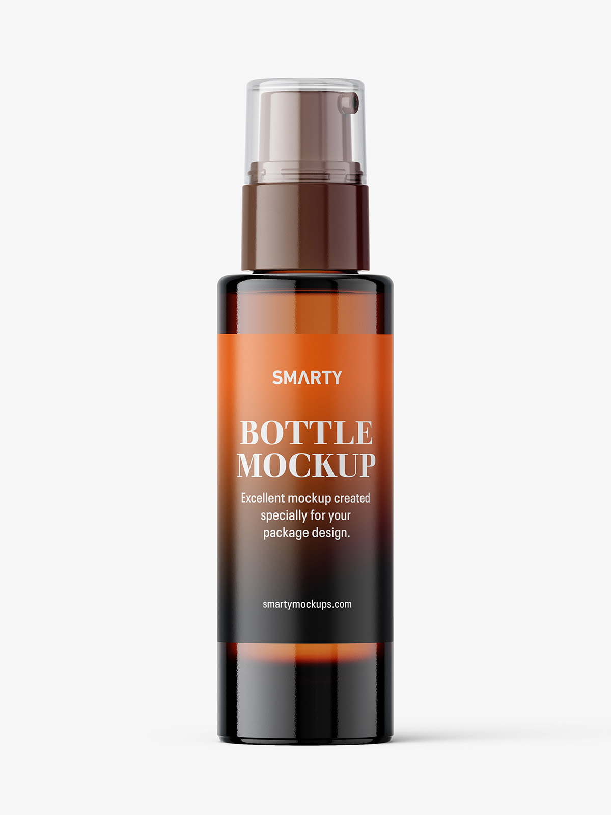 Download Airless dispenser bottle mockup / amber - Smarty Mockups