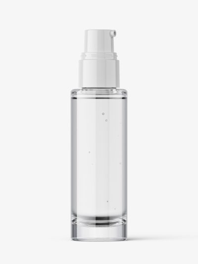 Airless dispenser bottle mockup / clear