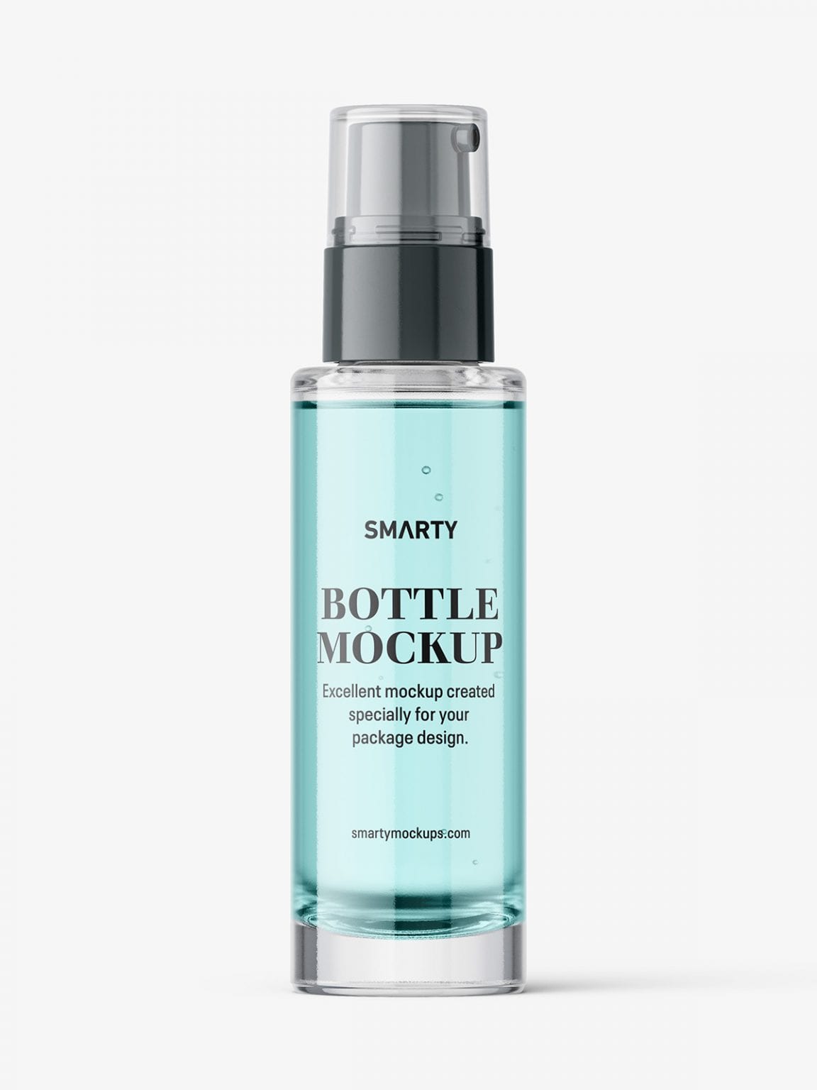 Airless dispenser bottle mockup / clear Smarty Mockups