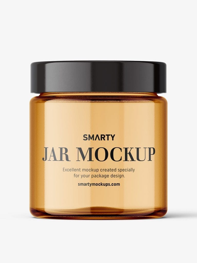 Clear glass jar mockup - Smarty Mockups