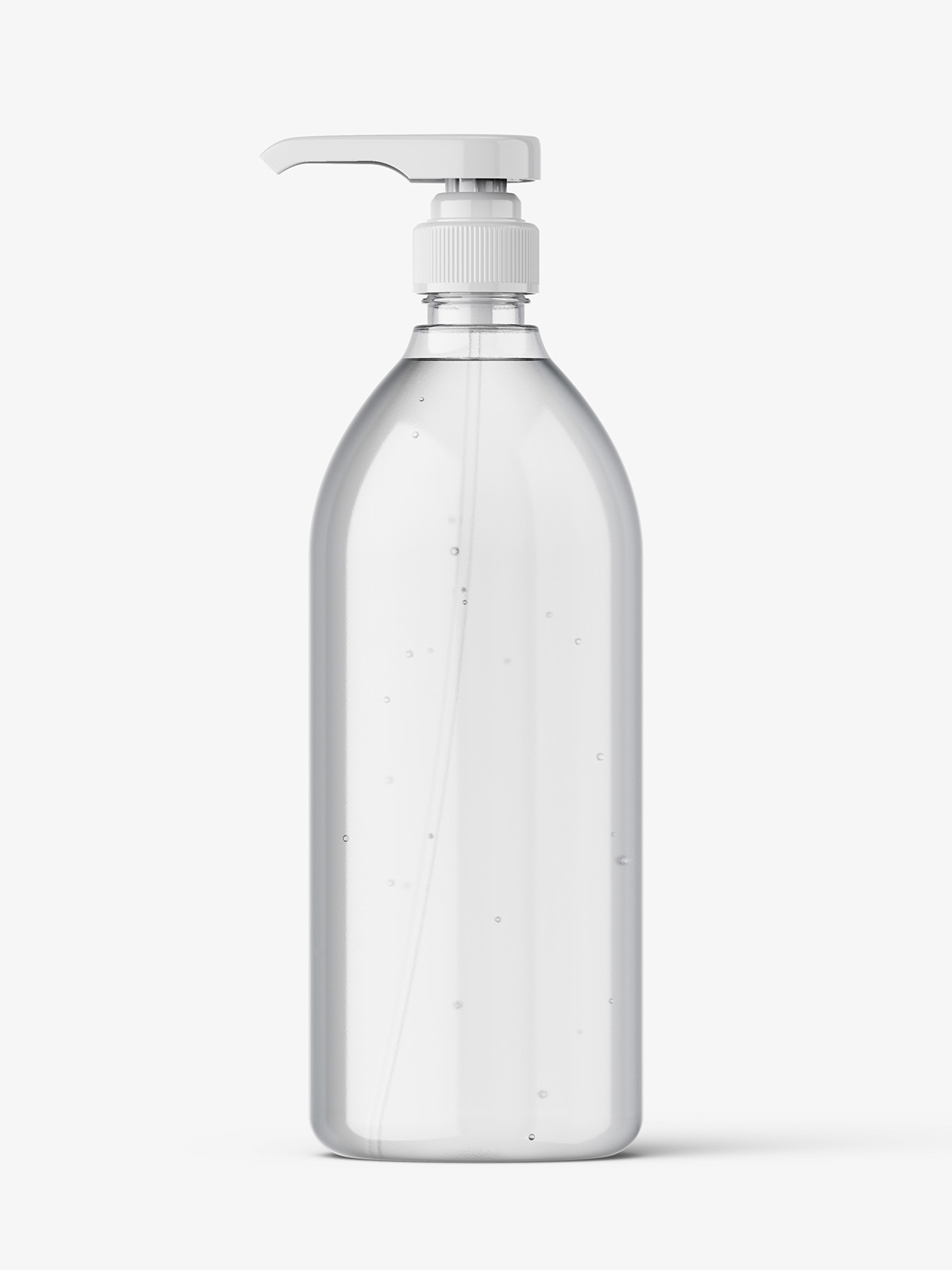 Clear bottle with pump mockup - Smarty Mockups